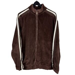 Vintage 90s Koman Velour Hip Hop Baggy Streetwear Track Jacket Size L